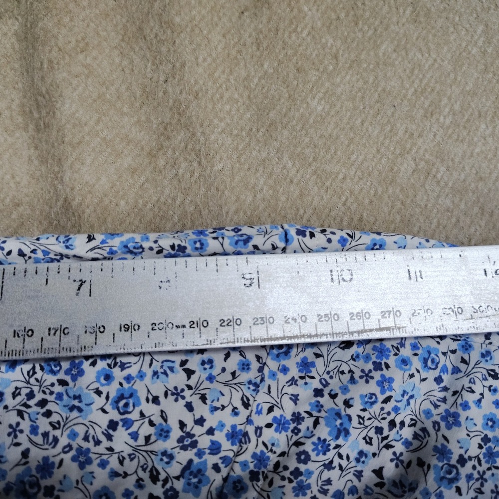 Uniqlo x Liberty of London Shirt Mens L Blue Ditsy Floral Short Sleeve Button Up - Picture 7 of 7